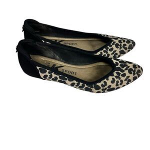 Anne Klein Sport Women's Leopard Print Ballet Flats Size 6M